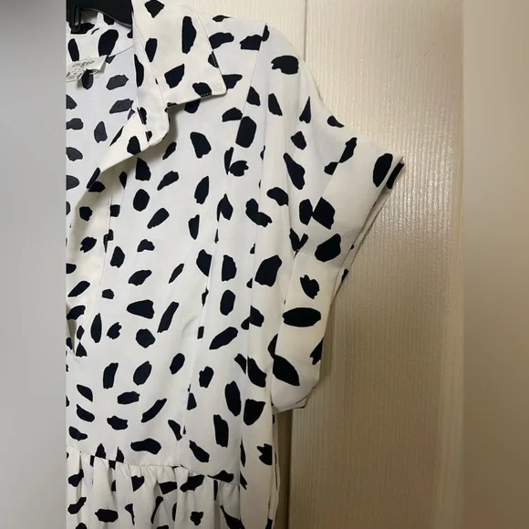 Umgee Animal Print Babydoll Mini Dress Size Medium - Picture 7 of 15